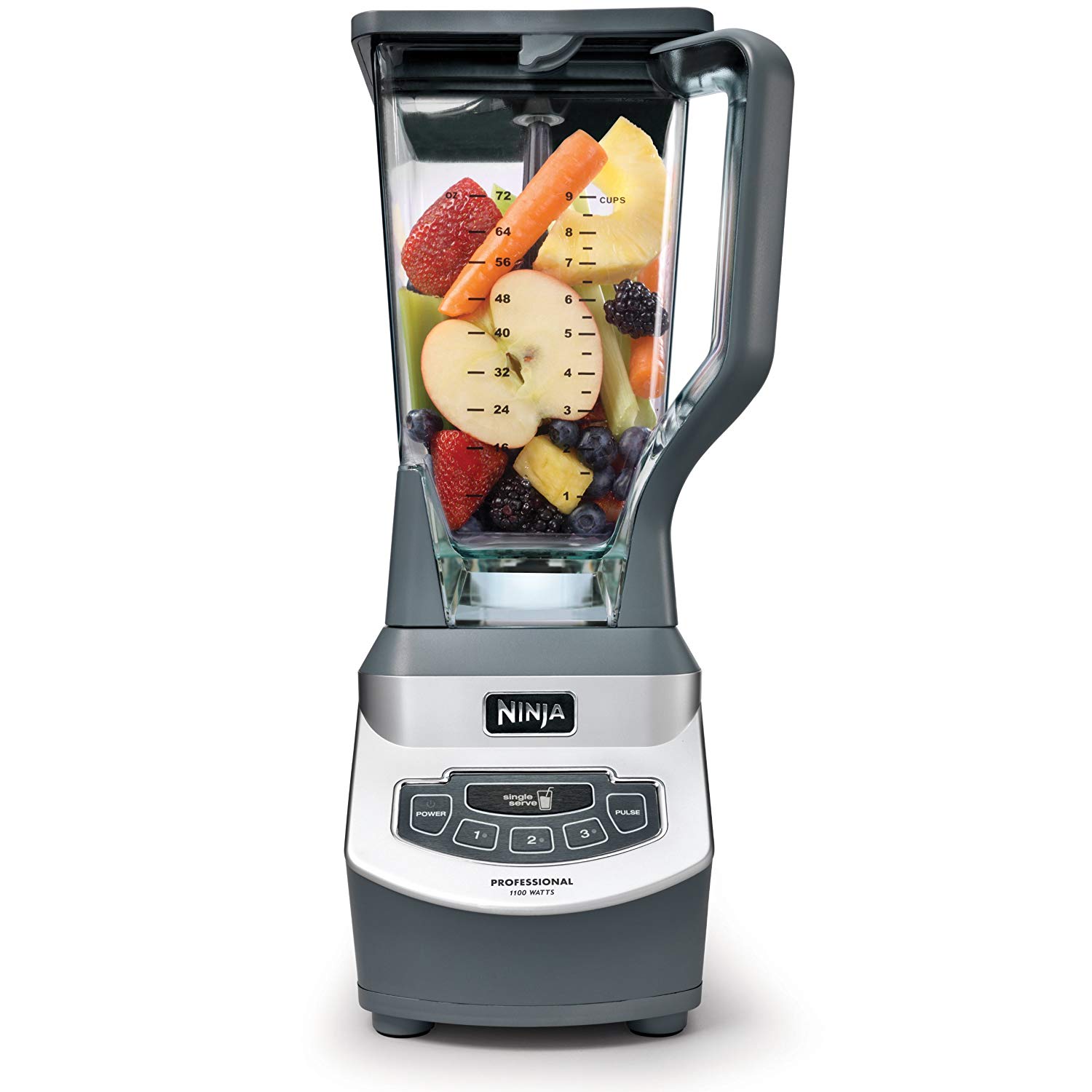 Ninja Professional BL660 Countertop Blender with 1100W Base， 72oz Pitcher and 16oz Ninja Cups