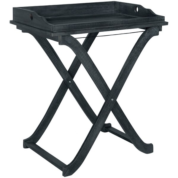 SAFAVIEH Covina Dark Slate Grey Tray Table