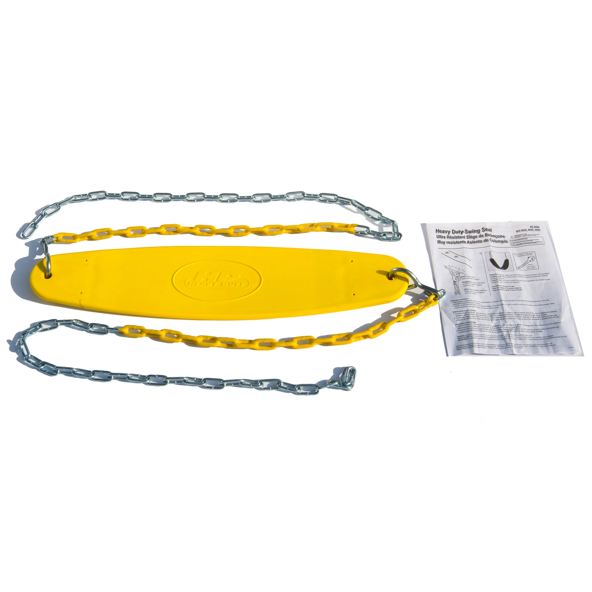 Swing-N-Slide Heavy Duty Swing Seat - Yellow with Yellow Chains