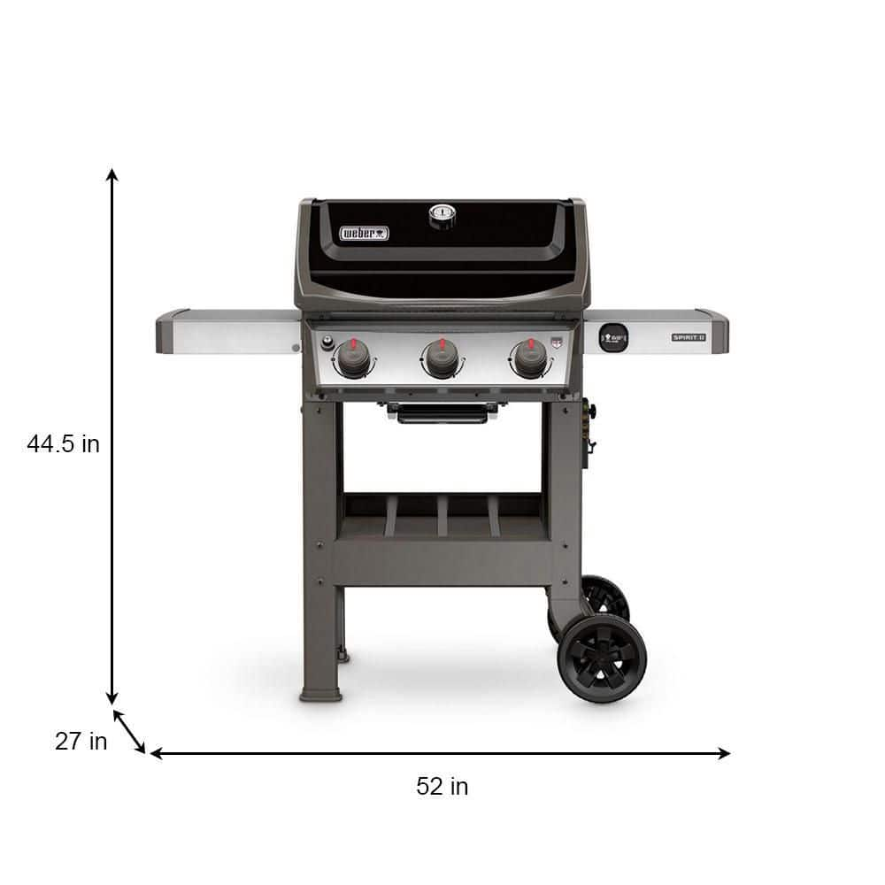 Weber Spirit II E-310 3-Burner Propane Gas Grill in Black 45010001