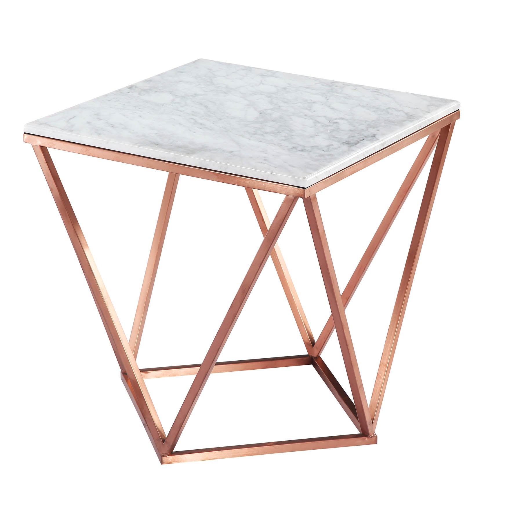 Natural Marble & Stainless Steel Table Bp8809- Rg