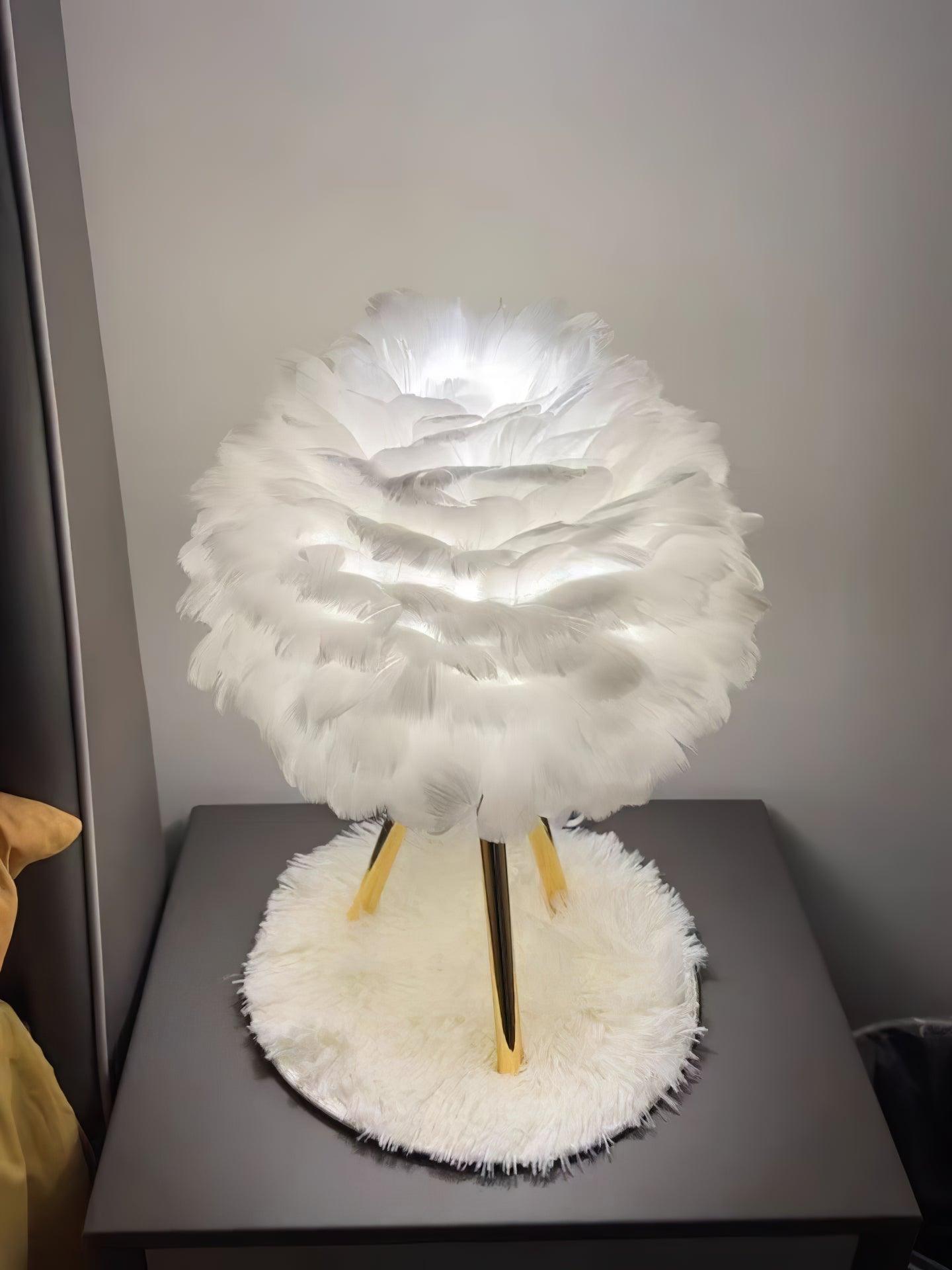 Goose Feather Table Lamp