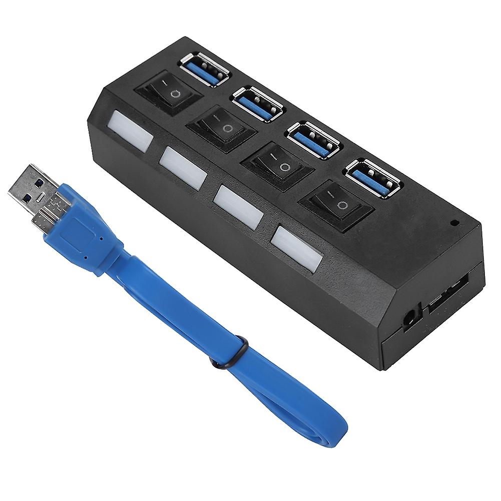 High-speed Usb3.0 Splitter 4-port Usb Hub Switch Expansion Port With Power Supply