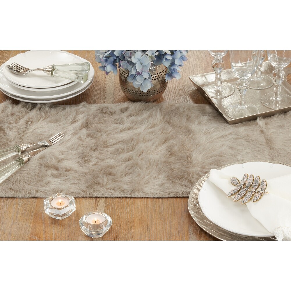 Juneau Collection Faux Fur Table Runner