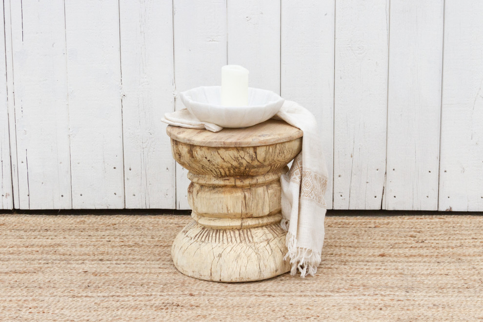 Indian Ukhali Tribal End Table   Rustic   Side Tables And End Tables   by De cor  Houzz