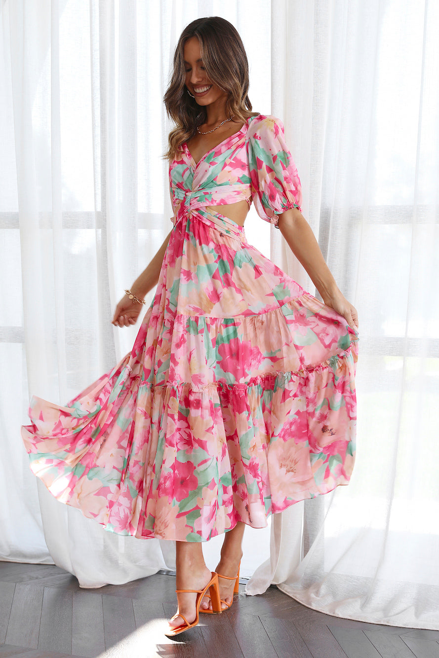 Happy Mood Maxi Dress Pink