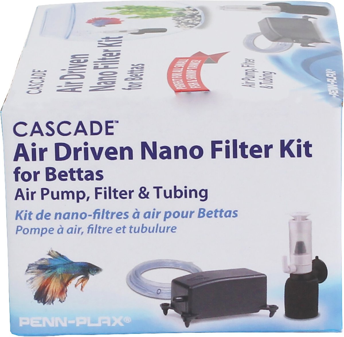 Penn-Plax Cascade Air Driven Nano Filter Kit， Black