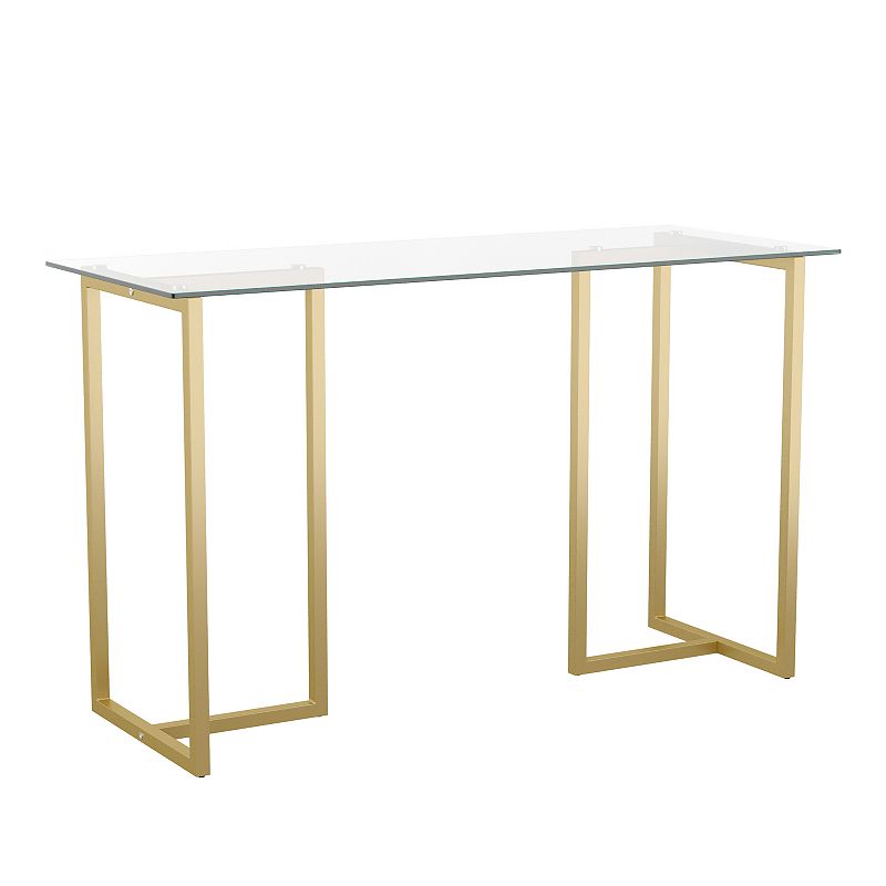 Martha Stewart Eli Home Office Glass Top Desk