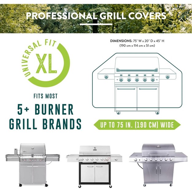 Patio Companion Professional Bbq Grill Cover 5 Year Warranty Heavy grade Uv Blocking Material Waterproof And Weather Resistant Gas Grill