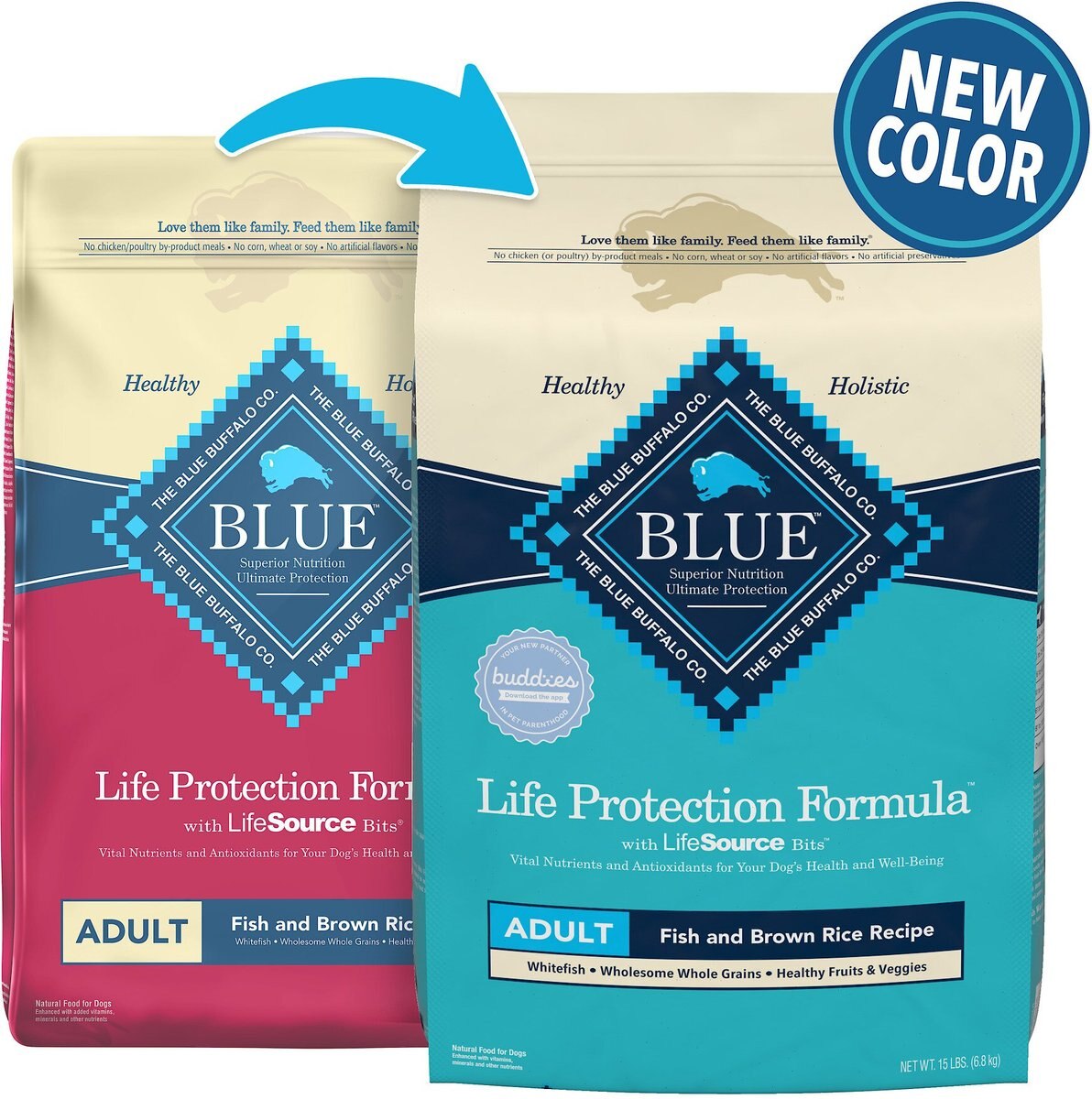 Blue Buffalo Life Protection Formula Adult Fish and Brown Rice Recipe Dry Dog Food