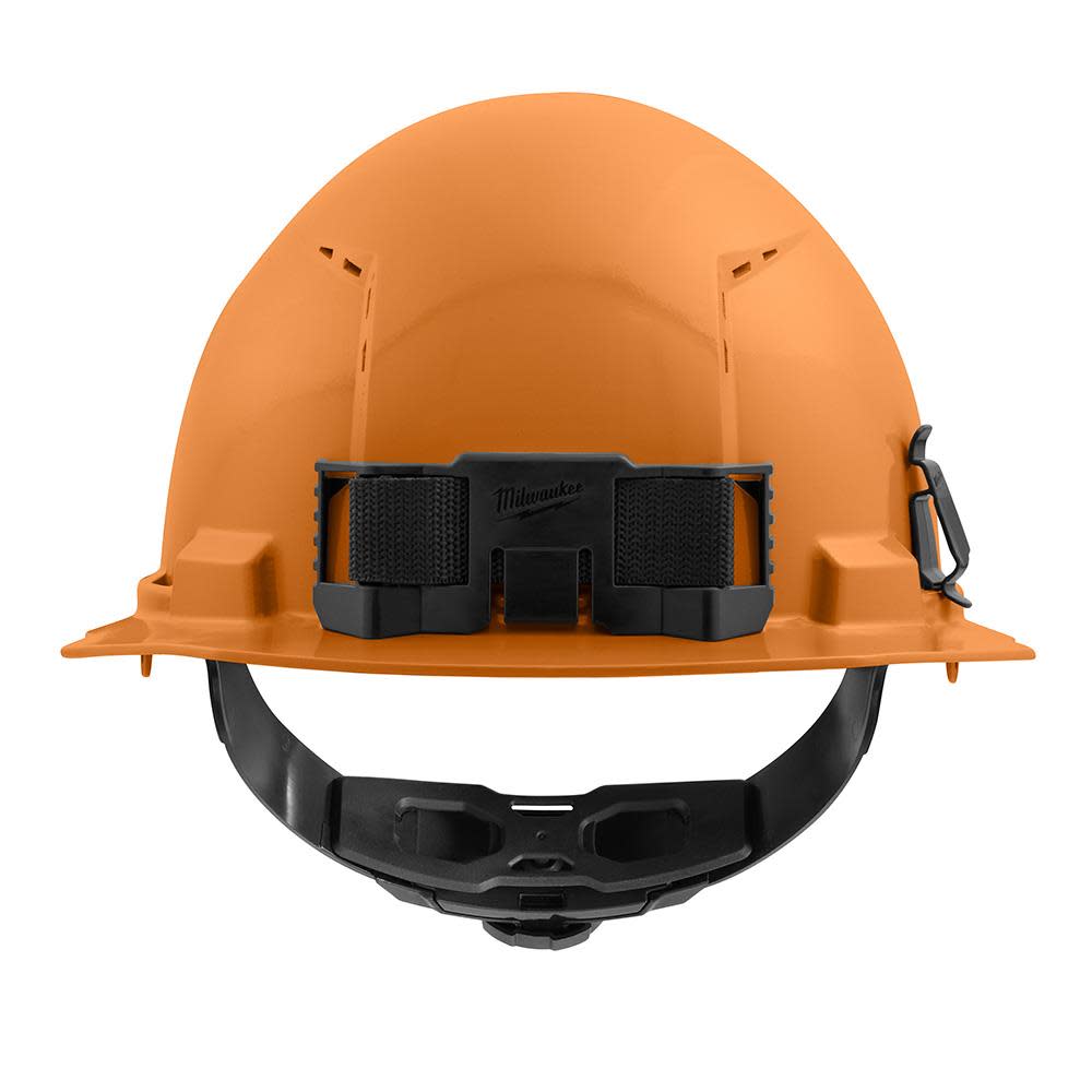 Milwaukee Orange Front Brim Vented Hard Hat with 4pt Ratcheting Suspension Type 1 Class C ;