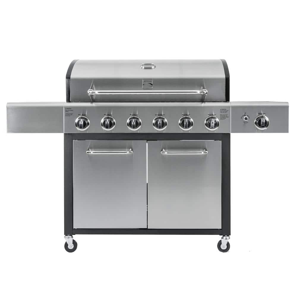 KENMORE 6-Burner with Side Propane Gas Burner XL Grill PG-40611SOL