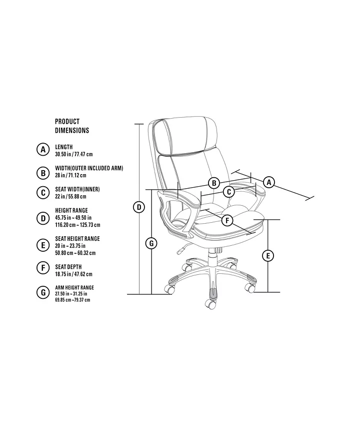 Serta Big and Tall Executive Office Chair