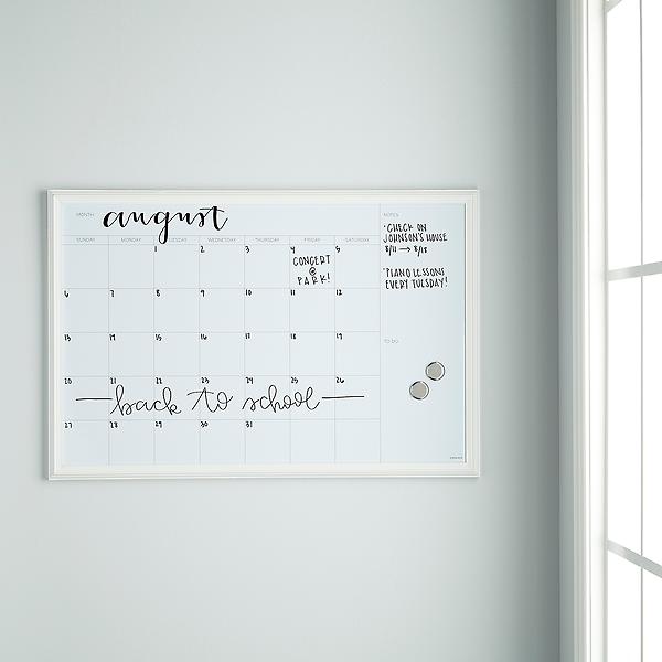 UBrands White Large Farmhouse Monthly Dry Erase Board