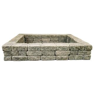 Mutual Materials StackStone 69 in. x 52 in. x 12 in. Cascade Blend Concrete Raised Garden Bed MS6952RRG191