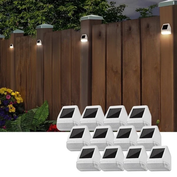 LED Solar Powered Deck Lights, Outdoor Wall Light, for Garden Yard Stair Patio