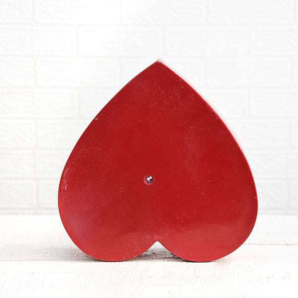 12 inch (30 cm) SML-013 Bonsai Heart Shaped Fiberglass Planter (Red)