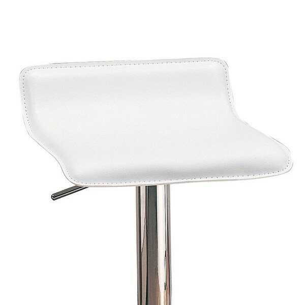 Contemporary Backless Seat Bar Stool， White ，Set of 2 - 33 H x 15 W x 15 L Inches