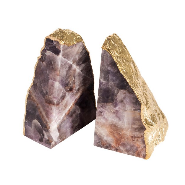 Gauri Kohli Dazzle Amethyst Bookends Set Of 2