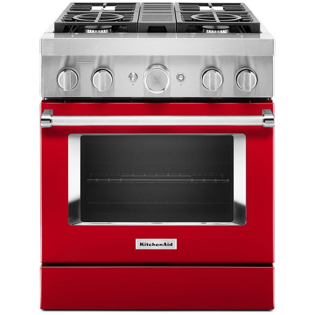 KitchenAid 30-inch Freestanding Dual Fuel Range with Even-Heat�True Convection KFDC500JPA