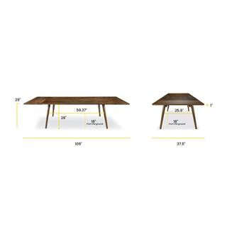 Poly and Bark Cleo Extension Dining Table In Walnut DI-446-WAL-EX