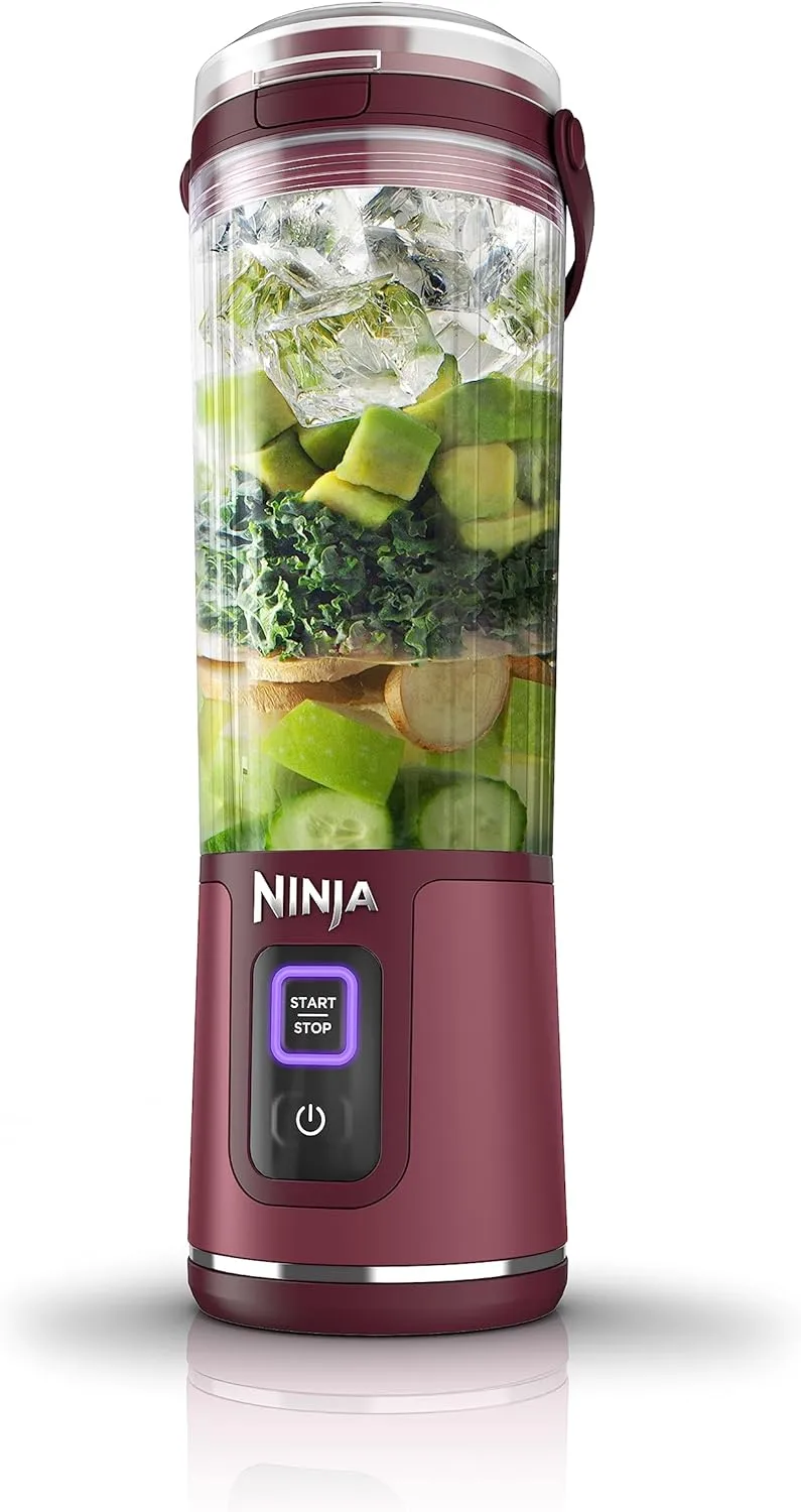 Ninja BC51NV Blast Portable Blender, Cordless, 18oz. Vessel, Personal Blender-for Shakes & Smoothies, BPA Free, Leakproof-Lid & Sip Spout, USB-C Rechargeable, Dishwasher Safe Parts, Denim Blue