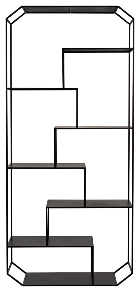 Marquise Bookcase  Black Metal   Industrial   Bookcases   by HedgeApple  Houzz