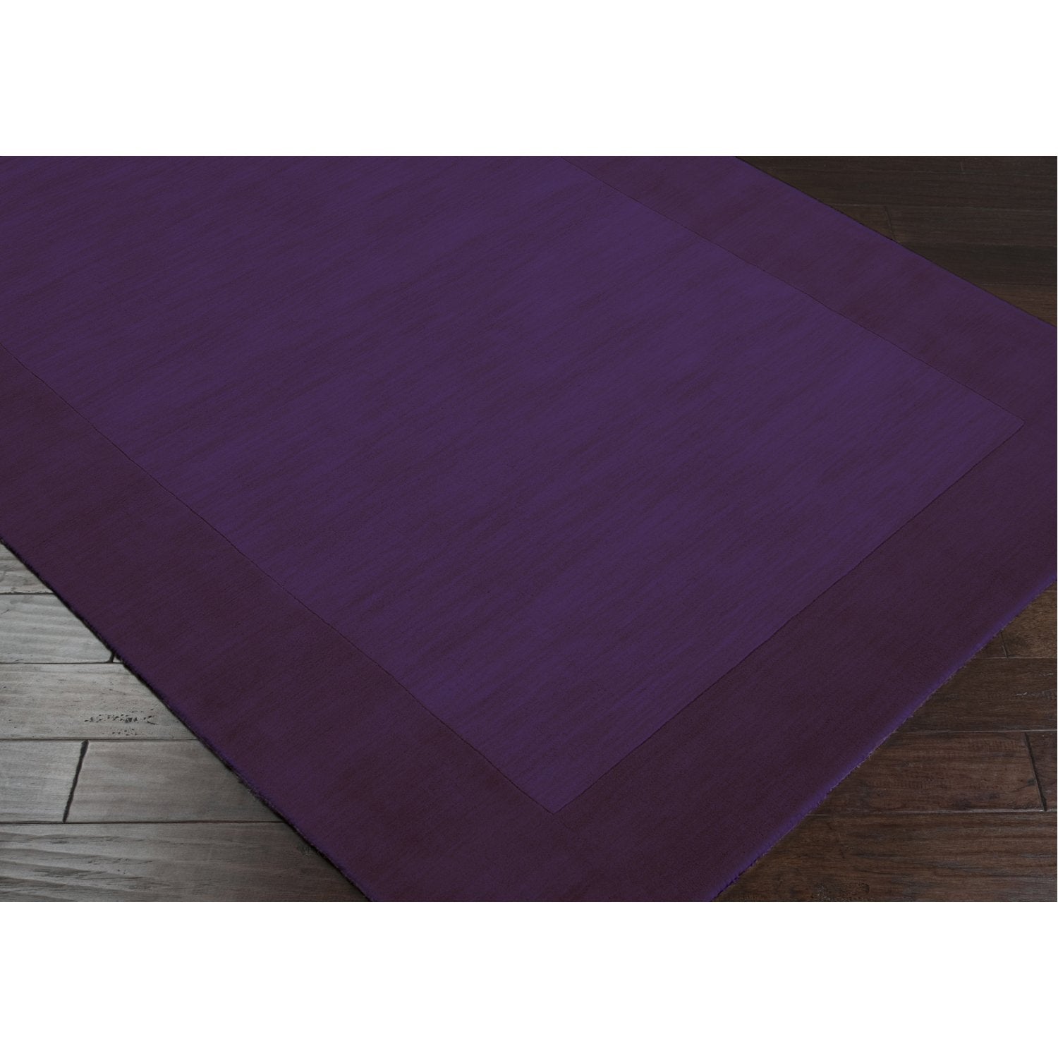 Mystique Collection Wool Area Rug in Aubergine and Dark Plum