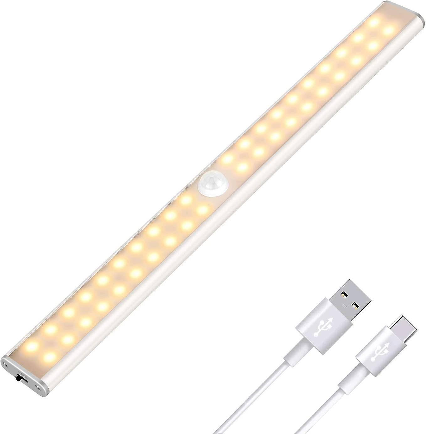 40 Led Closet Light，motion Sensor，usb Rechargeable，4 Modes，30cmwarm Light