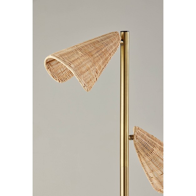 Cove Tree Floor Lamp Antique Brass Adesso