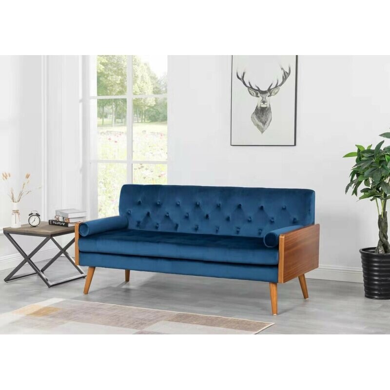 Stansell Square Arm Mid century Modern Sofa