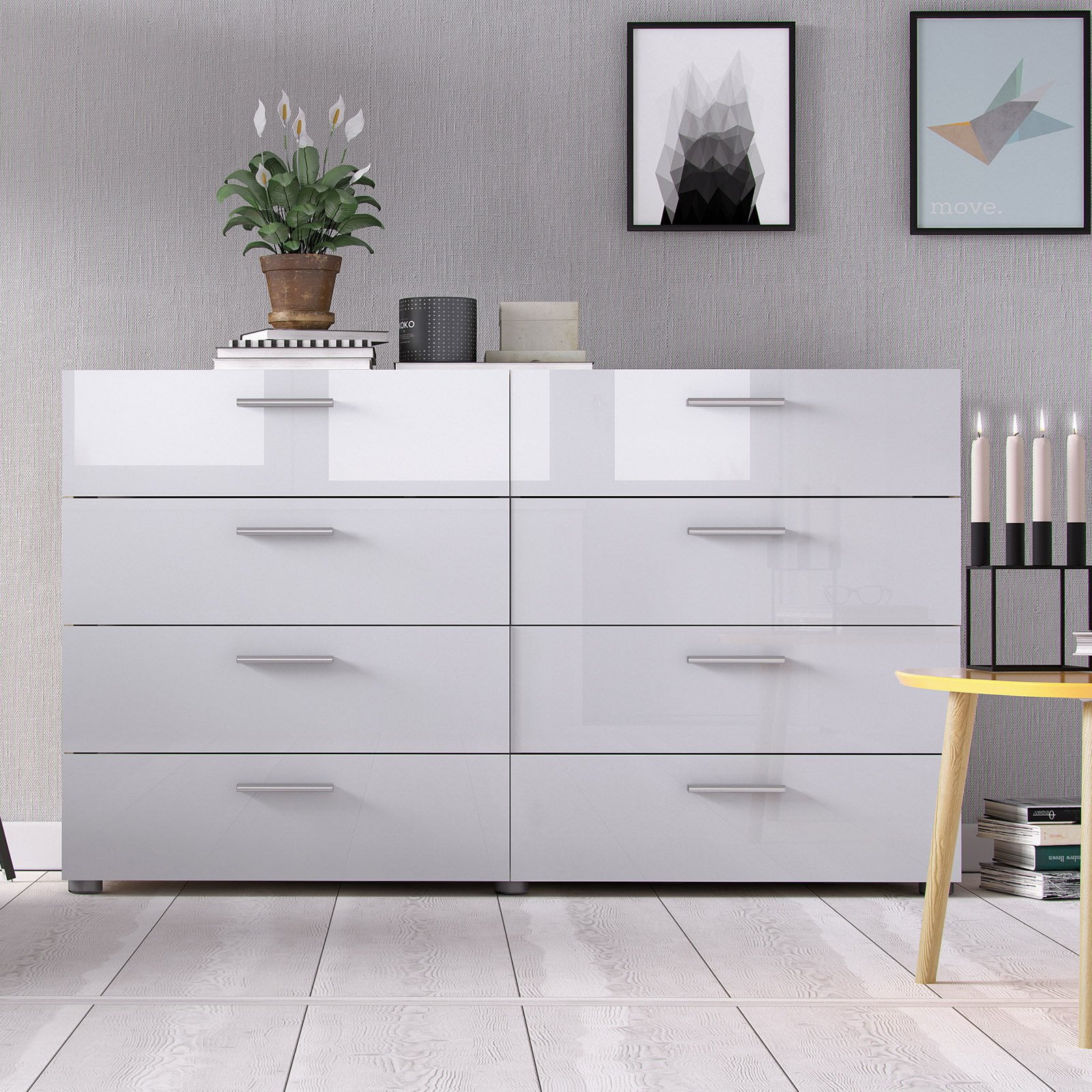 Tvilum Loft 8 Drawer Double Dresser