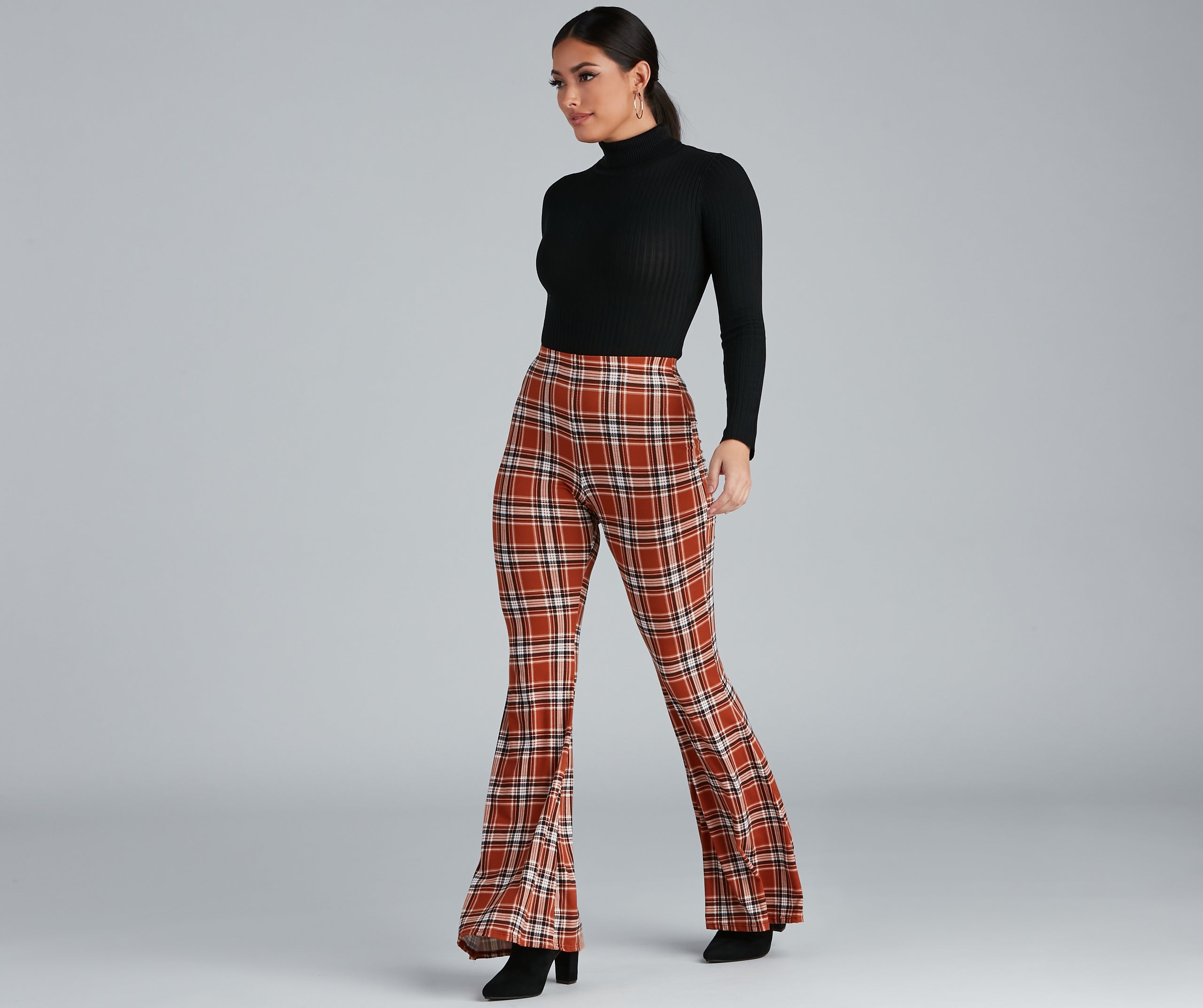 Keeping It Trendy Plaid High Waist Pants