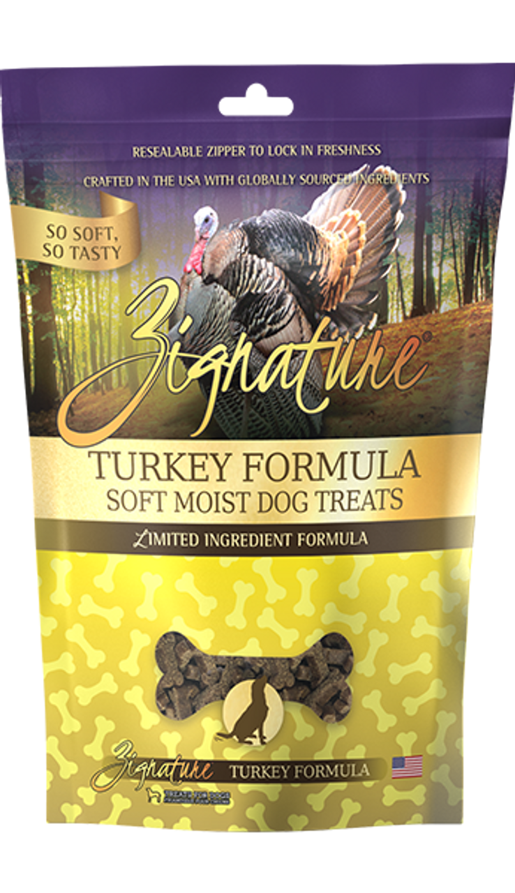 Zignature Turkey Soft Moist Treats， 4oz