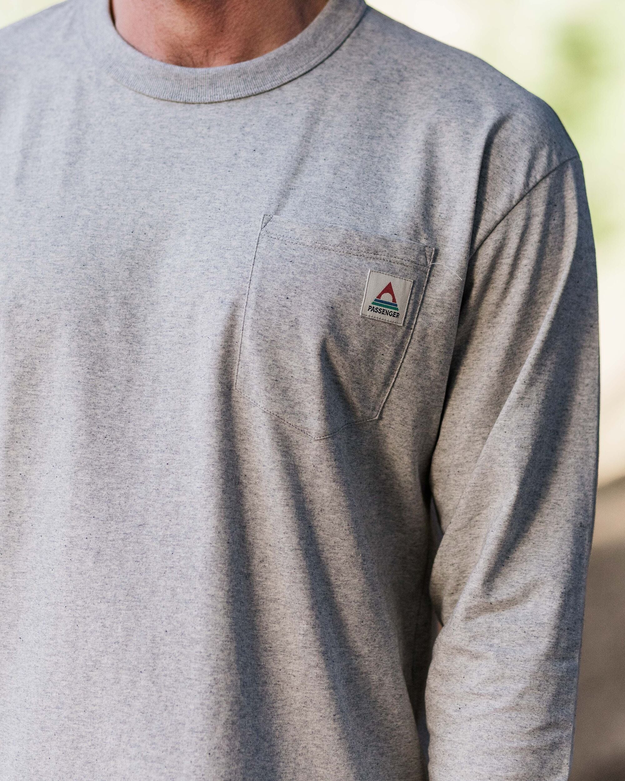 Heritage Recycled Relaxed Fit LS T-Shirt - Grey Marl