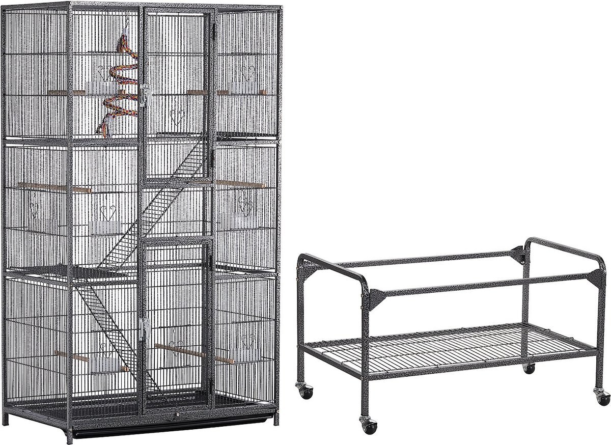 Yaheetech 69-in Parrot Cage with Detachable Stand