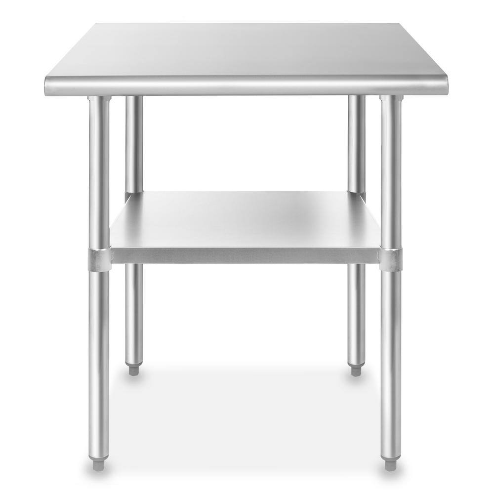 GRIDMANN 36 x 24 in. Stainless Steel Kitchen Utility Table with Bottom Shelf GR05-WT2436.