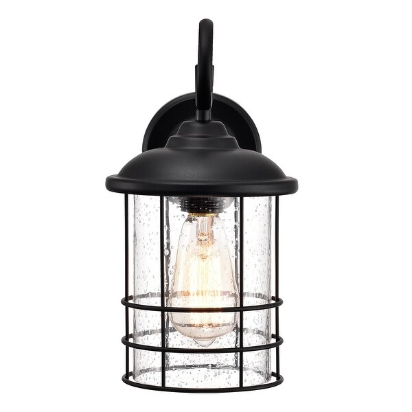 Round 1 Light Black Outdoor Wall Lantern Seeded Glass - 12.4*6.5*8.1 Shopping - The Best Deals on Outdoor Wall Lanterns | 38833031