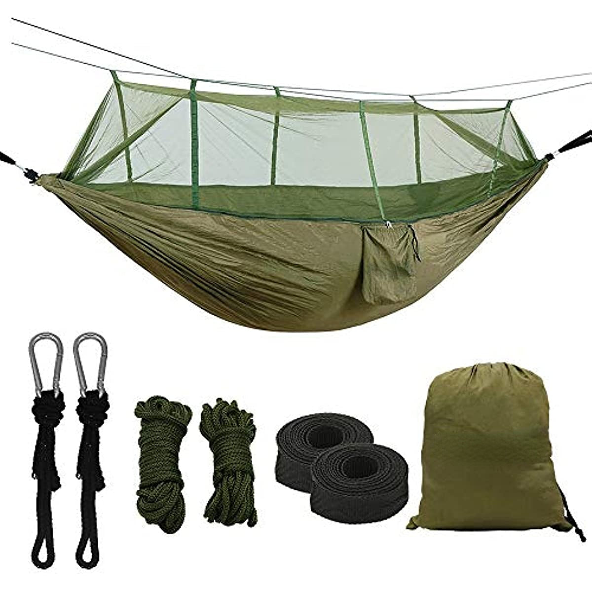 Outdoor Mosquito Hammock, Nylon Anti-Mosquito Cloth Camping Hanging Bed For Backpacking, Camping, Travel, Beach, Yard