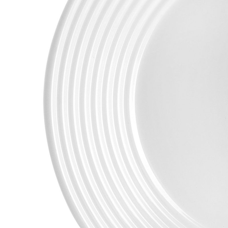 Gibson Ultra Patio 4 Piece Tempered Opal Glass Dinner Plate Set