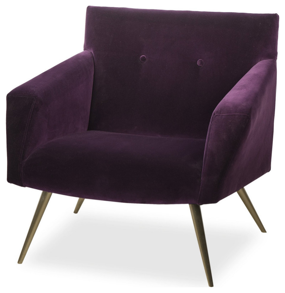 Devina Chair   Midcentury   Armchairs And Accent Chairs   by AED Luxury Home Decor  Houzz