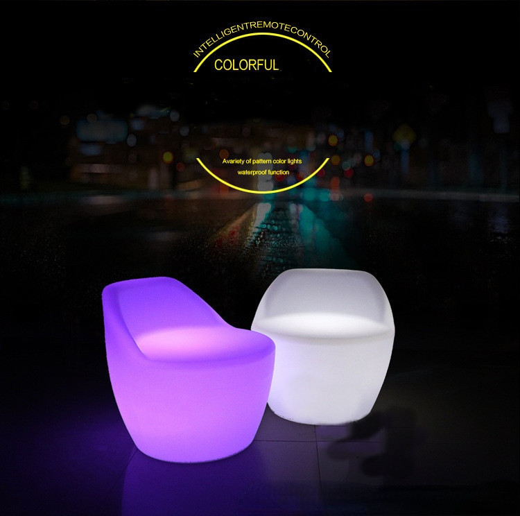 Glowing Lounge Led Colorful Bar Chair with Backrest   Contemporary   Armchairs And Accent Chairs   by Miron Demid LLC  Houzz