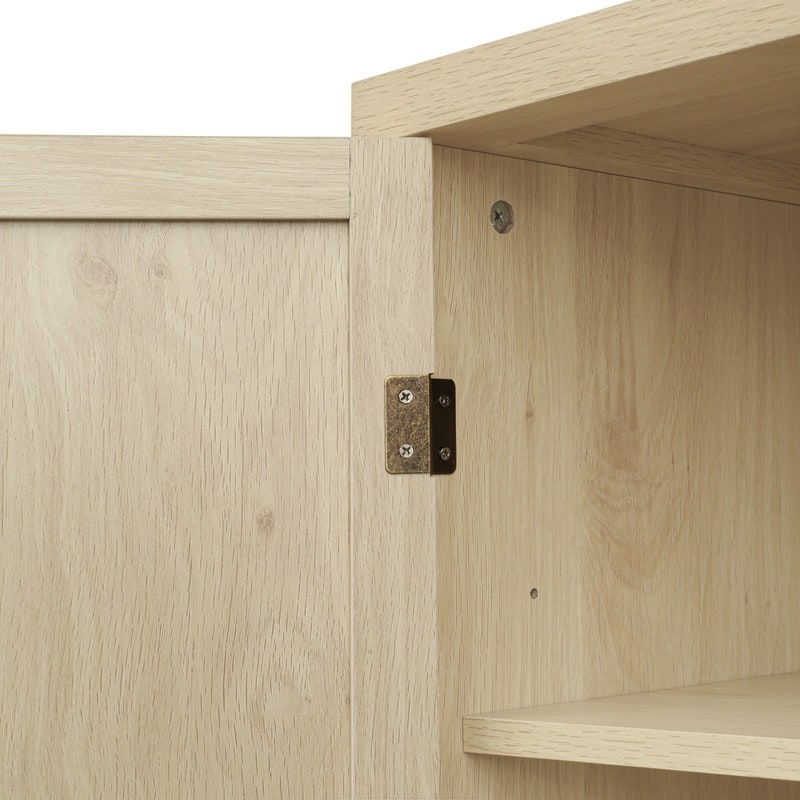 4 Door Storage Cabinet with 1 Drawer  with 4 Adjustable Inner Shelves Buffet