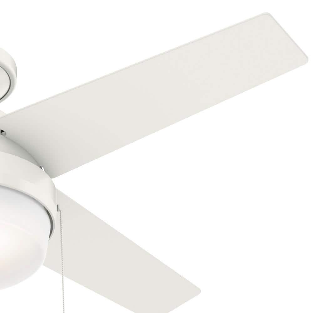 Hunter Ristrello 44 in LED Low Profile Indoor Fresh White Ceiling Fan with Light Kit