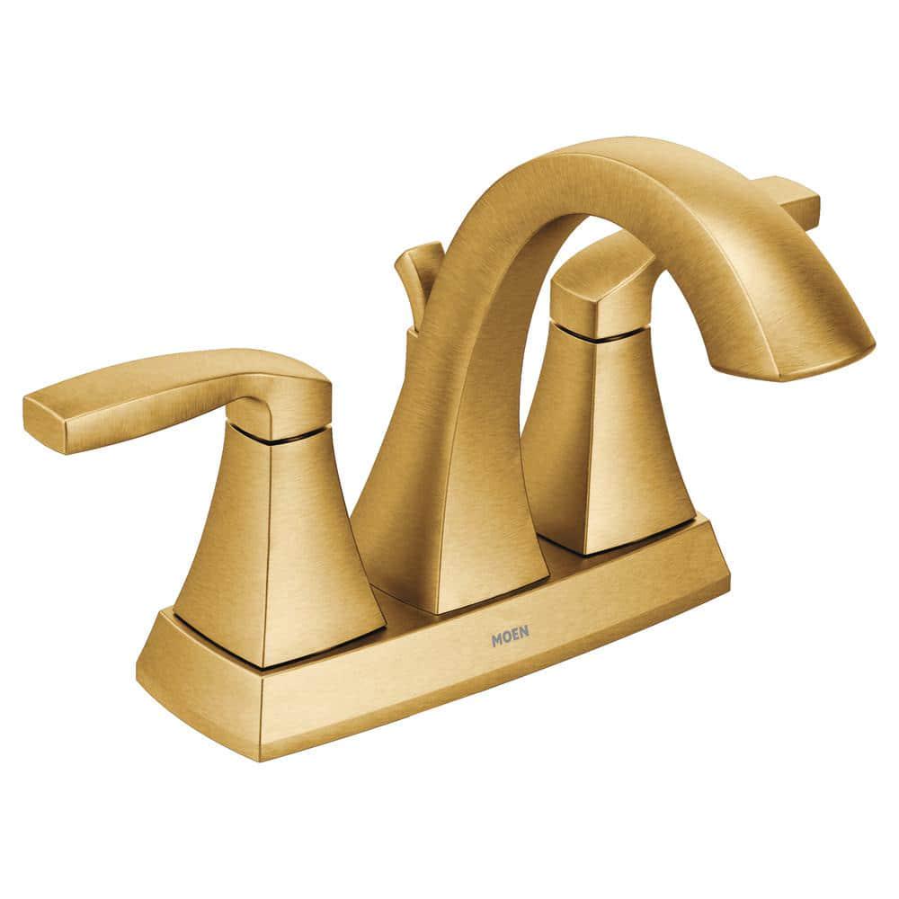 MOEN Voss 4 in Centerset 2Handle Bathroom Faucet in Brushed Gold