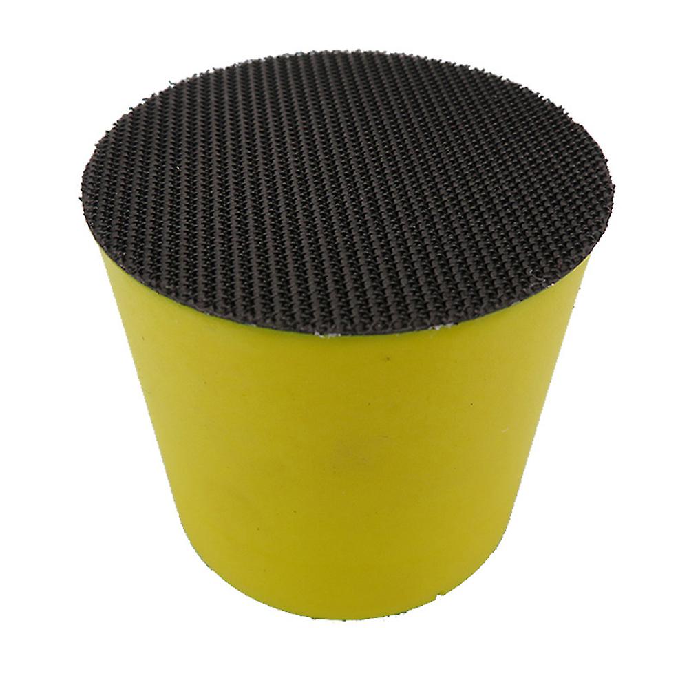 48mm Manual Cylindrical Polishing Disc Self-adhesive Flocking Sandpaper Polishing Disc Car Beauty Cleaning Supplies Yellow Black