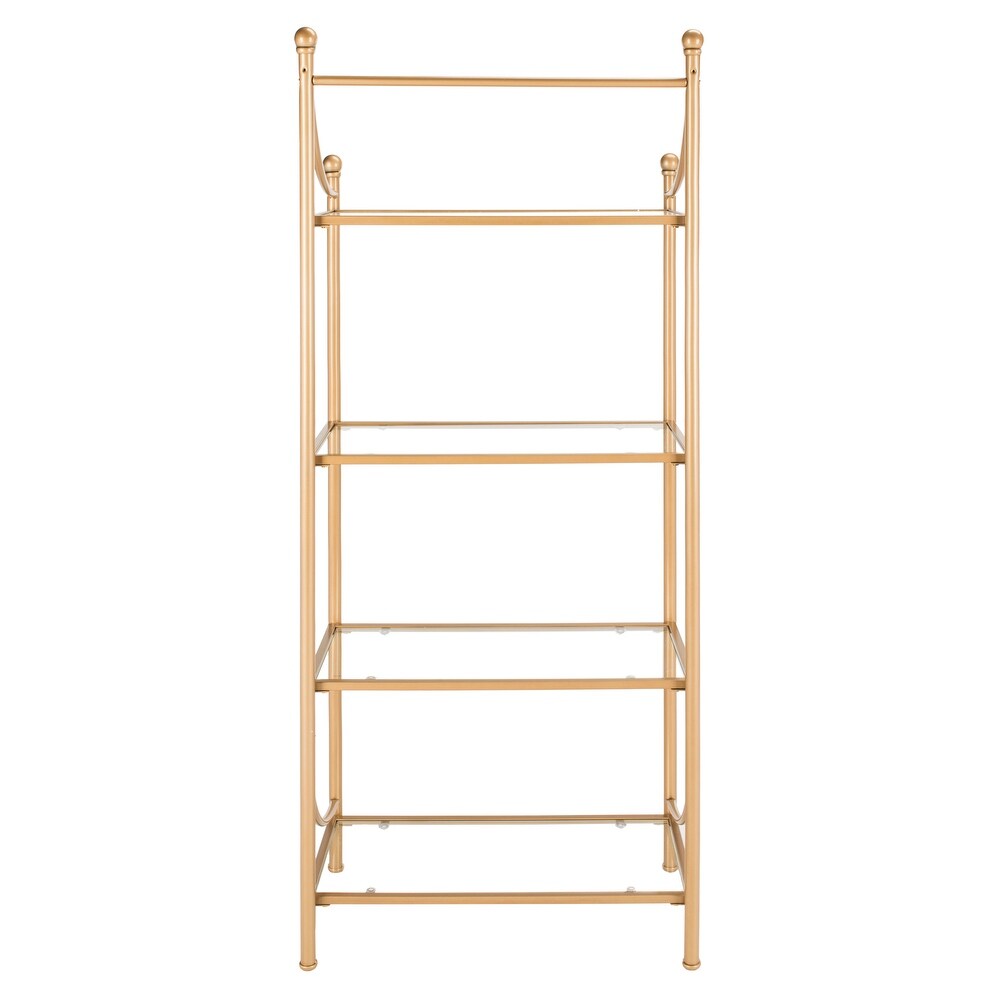 SAFAVIEH Diana 4 Tier Black/ Gold Etagere   26.3' x 14.2' x 64.8'