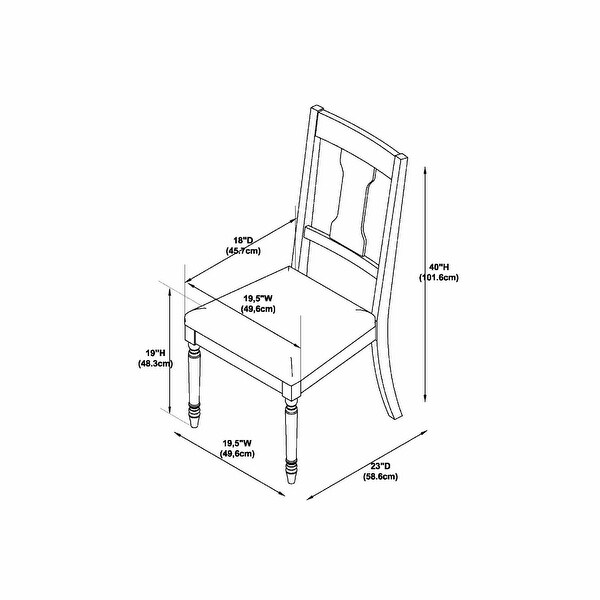 Willow Farmhouse Dining Chair， Set of 2