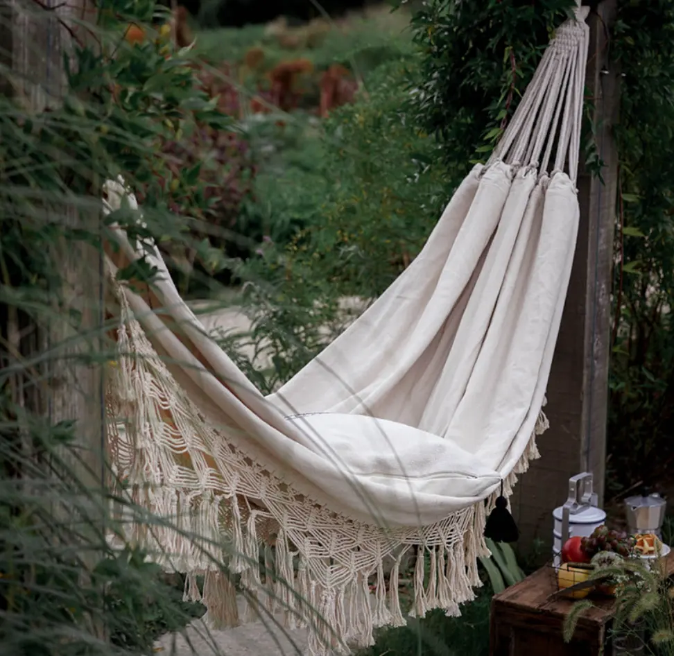 Best selling Bohemian style Leisure Fringed Double Hammock