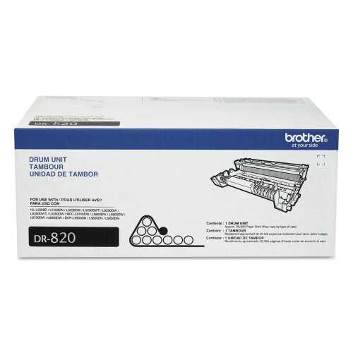 Brother DR820 Drum Unit， 50，000 Page-Yield， Black